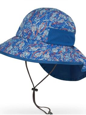 Sunday Afternoons Shark Printed Sun Hat with Chin Strap